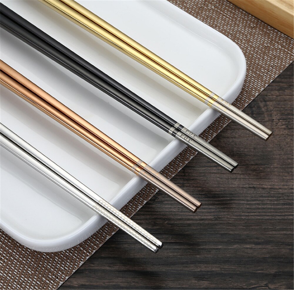1 Pairs of Metal Chopsticks Shirasawanum Osaka Street Market