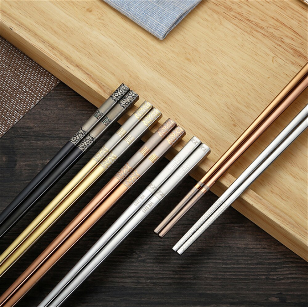 1 Pairs of Metal Chopsticks Shirasawanum Osaka Street Market