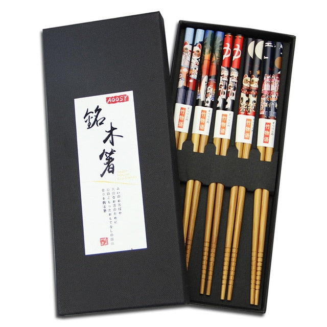 5 Pairs of Chopsticks Set Shimojima Osaka Street Market