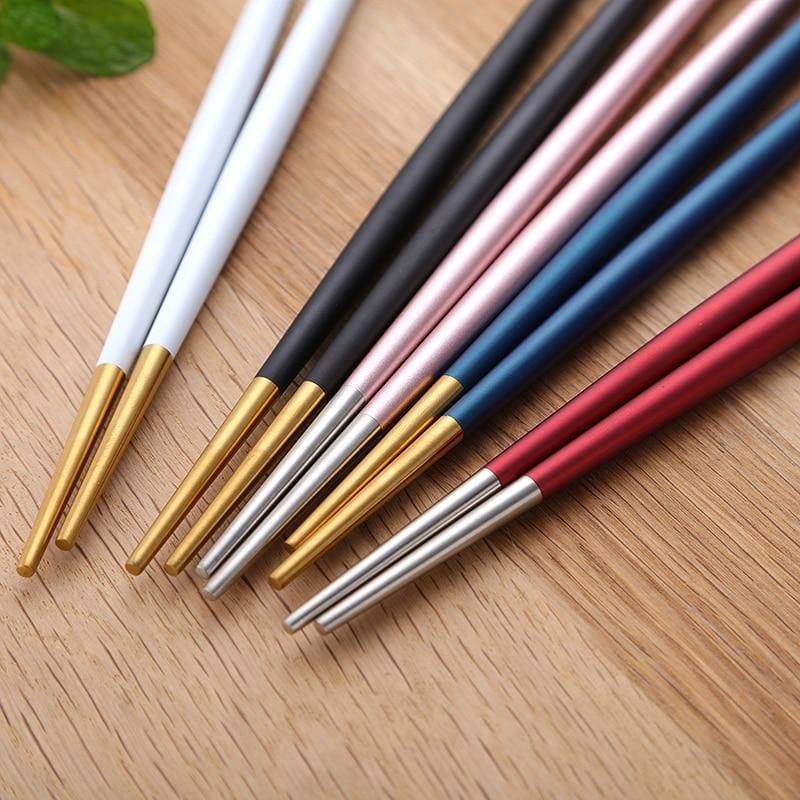 5 Pairs of Metal Chopsticks Nakano ( 10 colors) Osaka Street Market