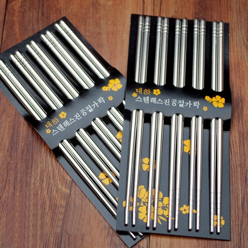 5 Pairs of Metal Chopsticks Stellata (3 Models) Osaka Street Market