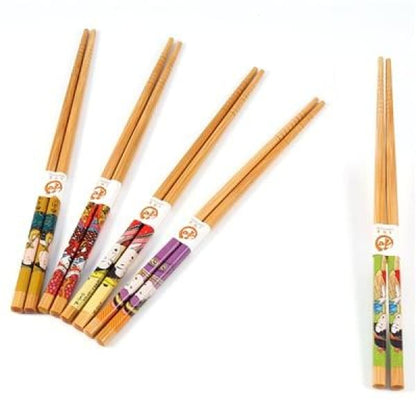 5 Pairs of Wooden Chopsticks Saitama (2 Models) Osaka Street Market