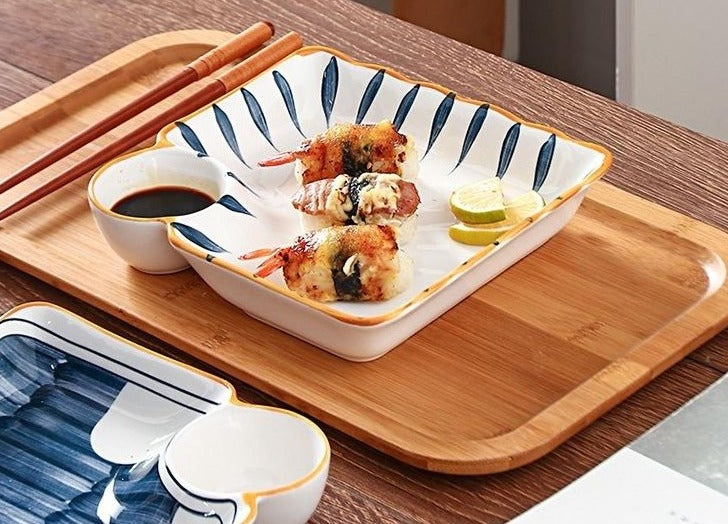 Plate with Sauce Bowl Hotaka (4 Colors) Osaka Street Market