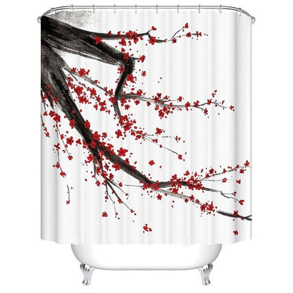 Shower Curtain Sakura in Blossom (6 Images) Osaka Street Market