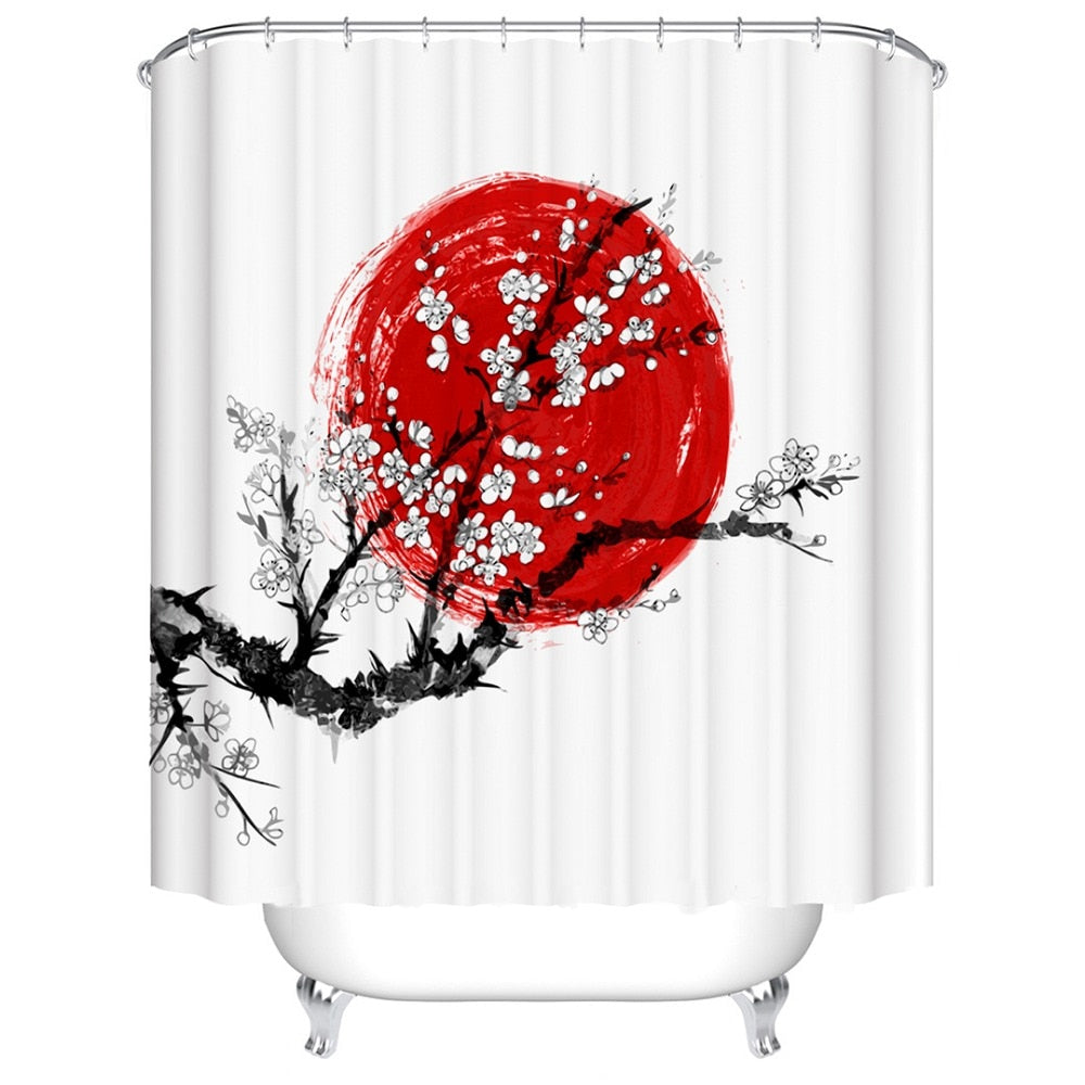 Shower Curtain Sakura in Blossom (6 Images) Osaka Street Market