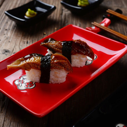 Sushi Plates, Dipping Dish and Chopsticks Set Kiki II Osaka Street Market