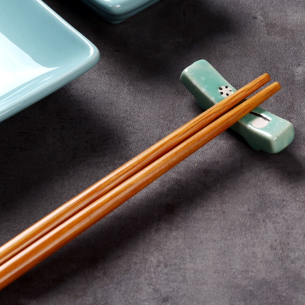 Sushi Plates, Dipping Dish and Chopsticks Set Kiki III Osaka Street Market