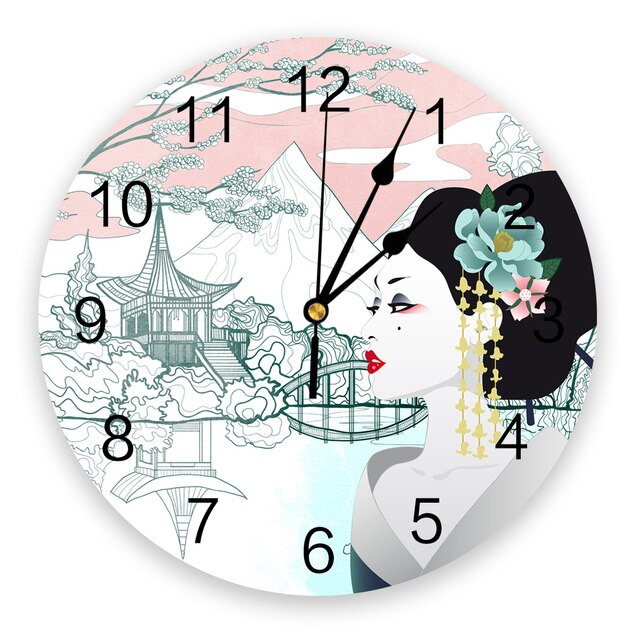 Wall Geisha Clock Oshin (20 Models) Osaka Street Market