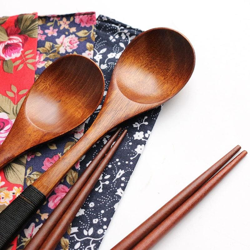 Wooden Chopsticks and Spoon Kita (2 Colors) Osaka Street Market