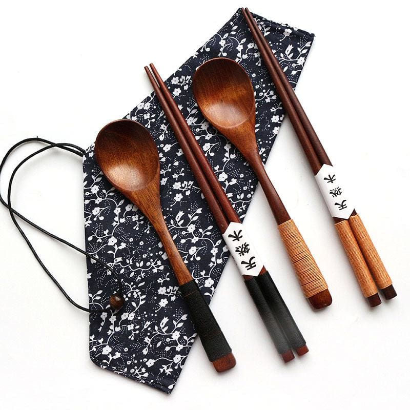 Wooden Chopsticks and Spoon Kita (2 Colors) Osaka Street Market